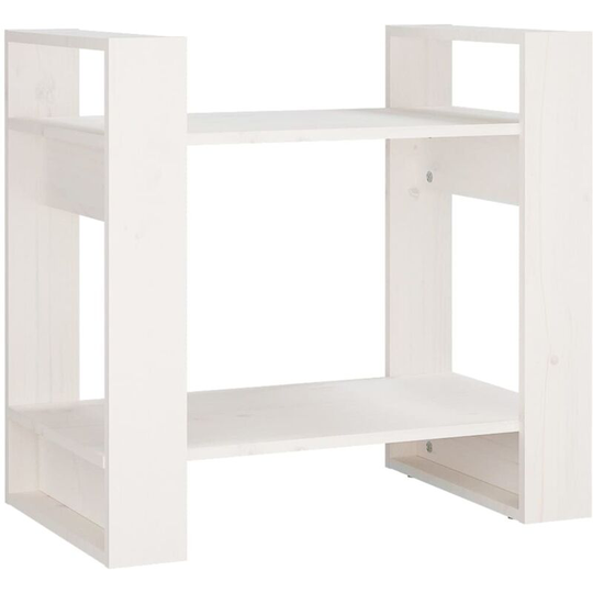 Book Cabinet/Room Divider White 60x35x57 cm Solid Wood Pine Vidaxl White