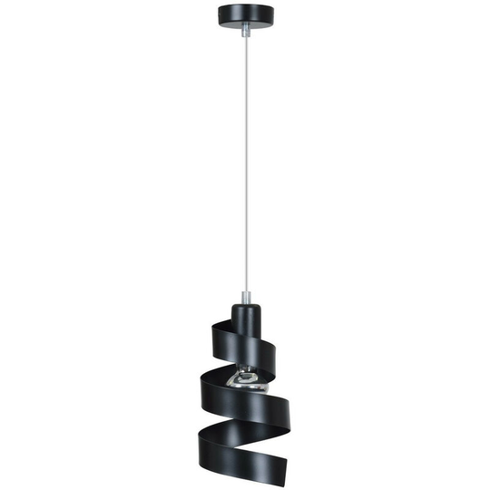 Emibig Saga Black Slim Pendant Ceiling Light 1x E27