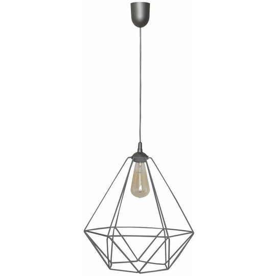 Helam Karo Wire Frame Pendant Ceiling Light Grey 35cm
