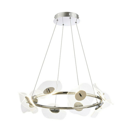 Luminosa Lighting - Luminosa Amsterdam Ring Ceiling Pendant, 8 Light 6W led, 4000K, 3700lm, Polished Chrome