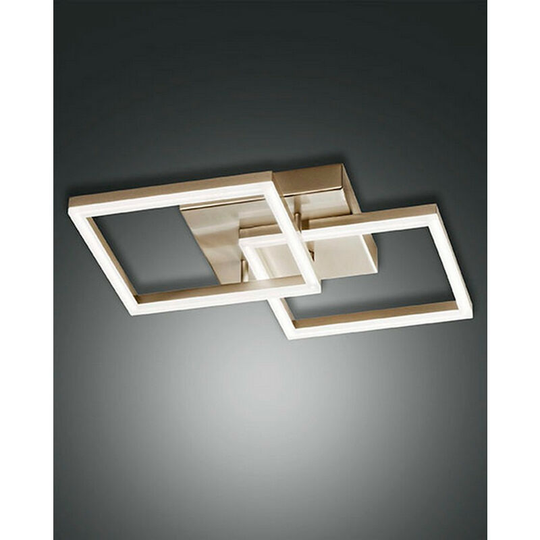 Fabas Luce Bard Integrated led Semi Flush Light Gold Matt Glass
