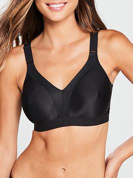 Triumph Studio Wellness Sports Bra - Black, Black, Size 32, Women