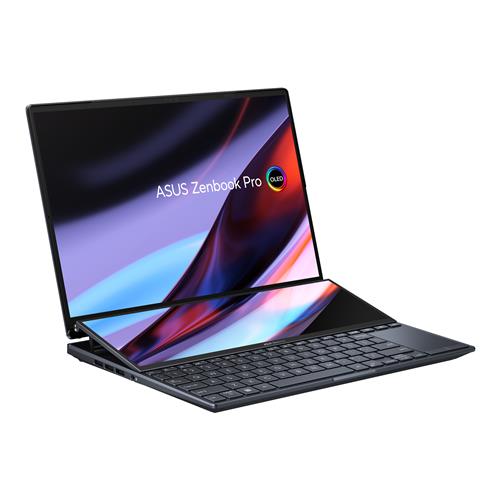 ASUS ZenBook Pro 14 Duo OLED UX8402ZA-M3033W i7-12700H Notebook 36.8 cm (14.5") Touchscreen 2.8K Intel Core i7 16 GB LPDDR5-SDRAM 512 GB SSD Wi-Fi 6E (802.11ax) Windows 11 Home Black