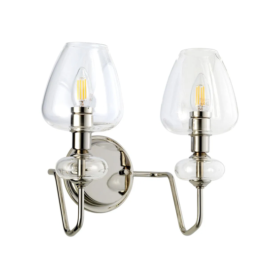 Elstead Lighting Armand 2 Light Wall Light Polished Nickel