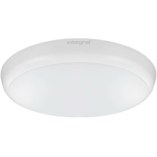 Integral Led Lighting - Integral - led Flush Ceiling / Wall Light 12W 4000K 1056lm 10% Standby Microwave Sensor Matt White IP54