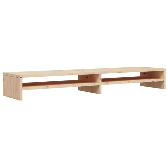 Vidaxl - Monitor Stand 100x24x13 cm Solid Wood Pine Brown