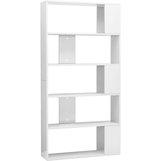 Vidaxl - Book Cabinet/Room Divider High Gloss White 80x24x159 cm Engineered Wood White