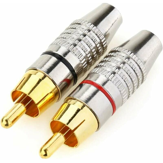 Joorrt - rca Male Plug, Repair Replacement rca Plug, diy rca Soldering Audio and Video Cable Connector for Multimedia and cctv (Requires