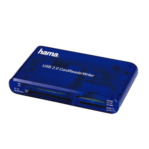 Hama 0055348 USB 2.0 Blue card reader