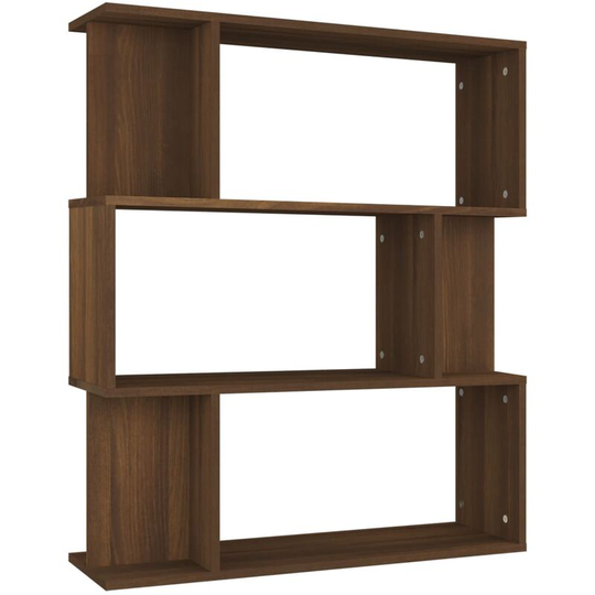Book Cabinet/Room Divider Brown Oak 80x24x96 cm Engineered Wood Vidaxl Brown