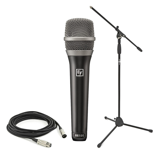 Electro-Voice RE520 Vocal Condenser Microphone With Stand and Cable
