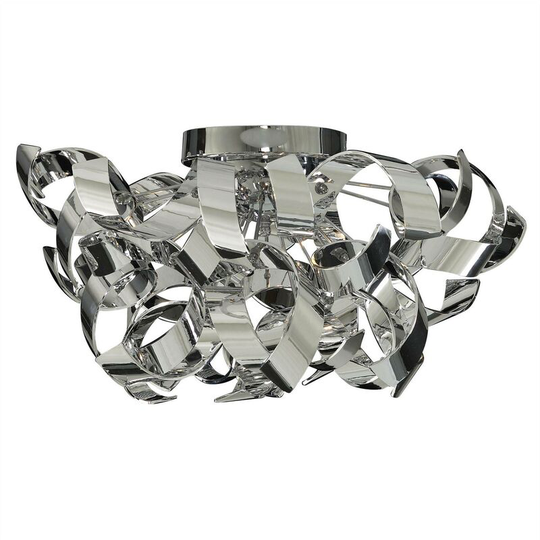Searchlight Curls - 3 Light Ceiling Semi Flush Light Chrome, G9