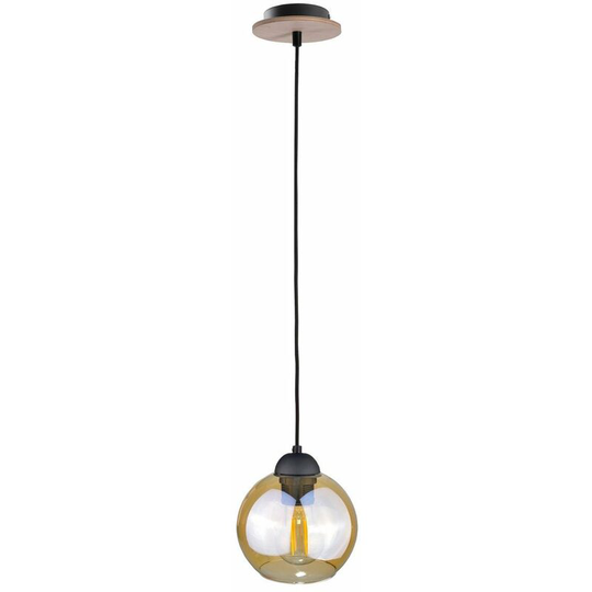 Keter Ambre Dome Pendant Ceiling Light Wood, 15cm, 1x E27