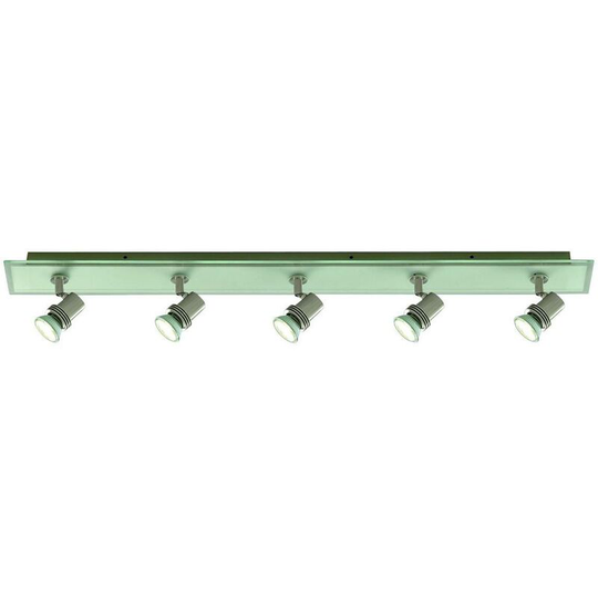 Searchlight Top Hat - 5 Light Adjustable Ceiling Spotlight Satin Silver, GU10