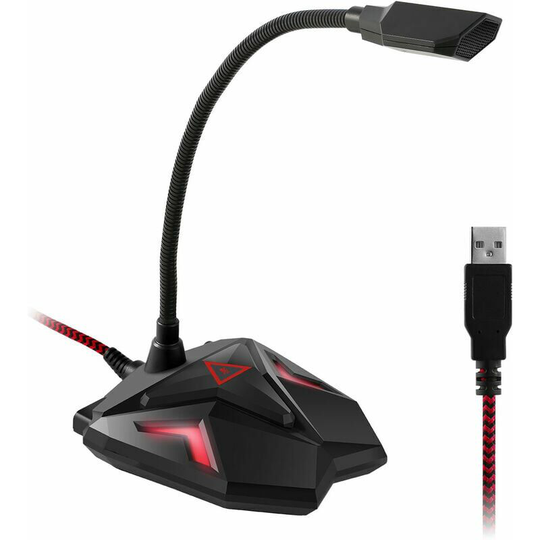 Usb microphone for desktop laptop stand microphone with led light show
