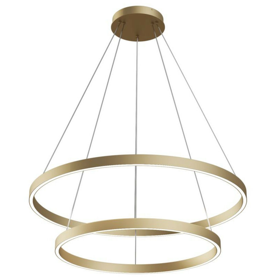 Maytoni Lighting - Maytoni Modern - Rim Modern Rim Integrated led Brass 2 Tier Circular Pendant Ceiling Light