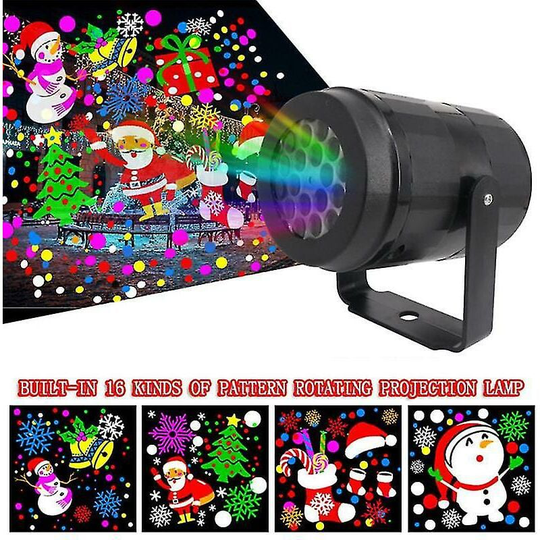Thsinde - Christmas Laser Projector 16 Pattern Christmas High Brightness Laser Projector Outdoor Lights Christmas Stage Home Decoration Us Plug