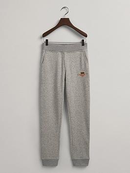 GANT Boys Archive Shield Sweat Pants - Light Grey Marl, Light Grey Marl, Size 13-14 Years