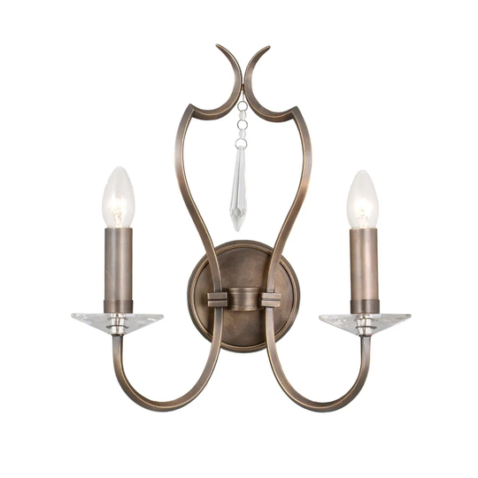 Elstead Lighting Pimlico 2 Light Wall Light Dark Bronze