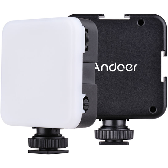 Andoer - 42LED Ultra Bright led Video Photography Light 42PCS Lamp Beads 6000K Color Temperature Stepless Dimmable Brightness with Cold Shoe Mount