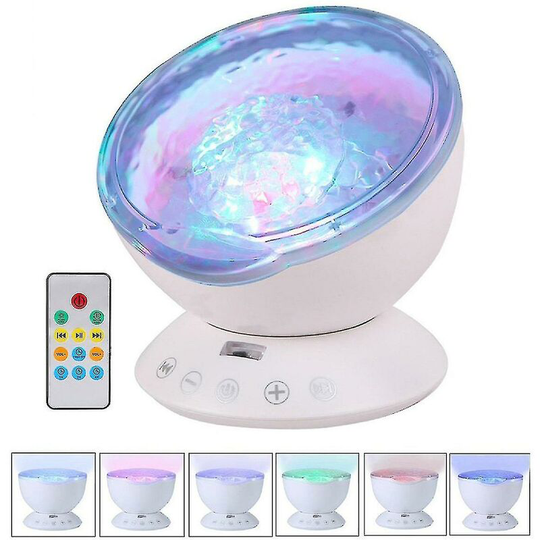 Led Remote Control Undersea Projector Lamp 7 Color Changing Music Player thsinde