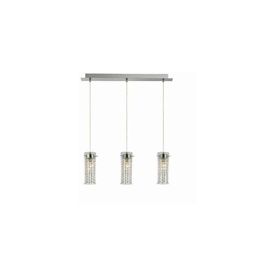 Ideal Lux Iguazu - 3 Light Ceiling Pendant Bar Chrome, E14