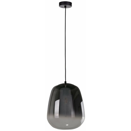 Keter Smoky Dome Pendant Ceiling Light Black, 26cm, 1x E27
