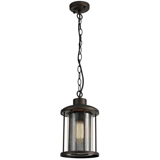 Ceiling Pendant, 1 x E27, Antique Bronze, Clear Glass, IP54 - Luminosa Lighting