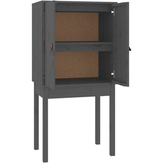 Highboard Grey 60x40x120 cm Solid Wood Pine Vidaxl Grey