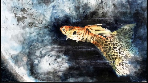 Chinese painting-Flowing water painting