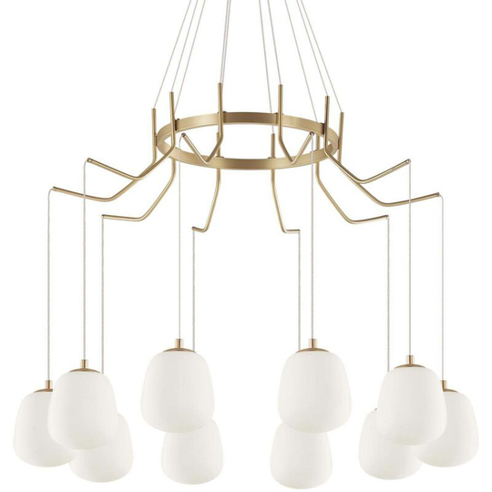 Ideal Lux Karousel - Light Cluster Ceiling Pendant Brass Sat