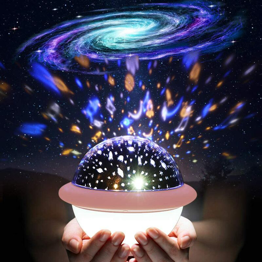 Denuotop - Projection Lamp, Projector Kids Lamp Ocean and led Universe Kids Night Light Adjustable Brightness, 6 Colour Modes Baby Star Night Light,