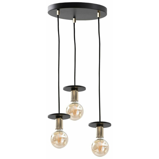 Keter Saturn Cluster Pendant Ceiling Light Black, 30cm, 3x E27