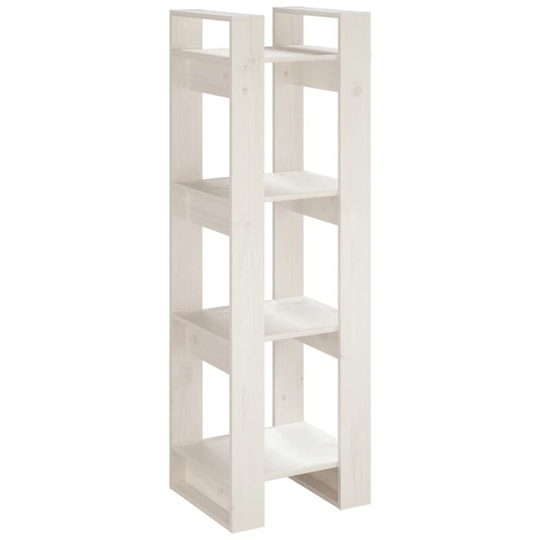 Book Cabinet/Room Divider White 41x35x125 cm Solid Wood Pine Vidaxl White