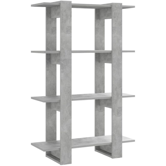 Book Cabinet/Room Divider Concrete Grey 80x30x123.5 cm Vidaxl Grey
