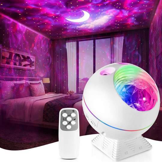 Tinor - Starry Sky Projector for Kids Baby,LED Night Light Planetarium Galaxy Lamp,Car Bedroom Living Room Decoration, Atmosphere Wave Light,Relaxing