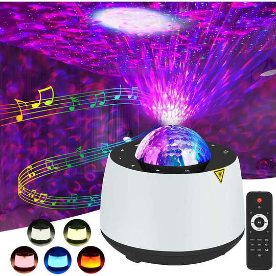 Clydpee - Star Projector, Multicolor Projector Lamp led Night Light with Bluetooth/Timer/Remote Control, Galaxy Projector Night Light for Kids,
