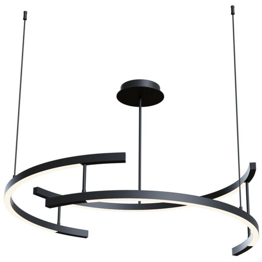 Maytoni Lighting - Maytoni Line Modern Integrated Pendant Ceiling Light Black, 3000K