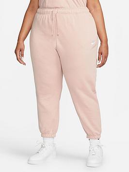 Nike NSW Club Fleece Mid Rise Oversized Joggers (Curve) - Light Pink, Light Pink, Size 18-20=1X, Women