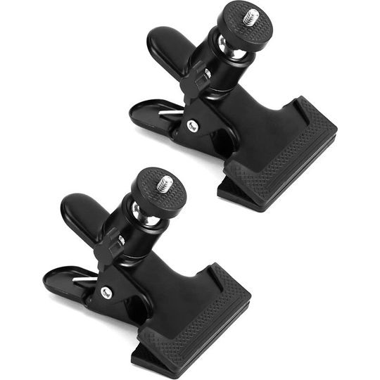 2 Pcs Camera Clamp, Flash Reflector Holder Clamp 360° Ball Head 1/4 Thread Screw for Camera Monopod Flash Light Video Monitor Webcam