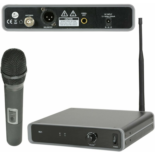 60m Wireless Microphone Receiver System UHF Handheld Dynamic Karaoke Tannoy Kit