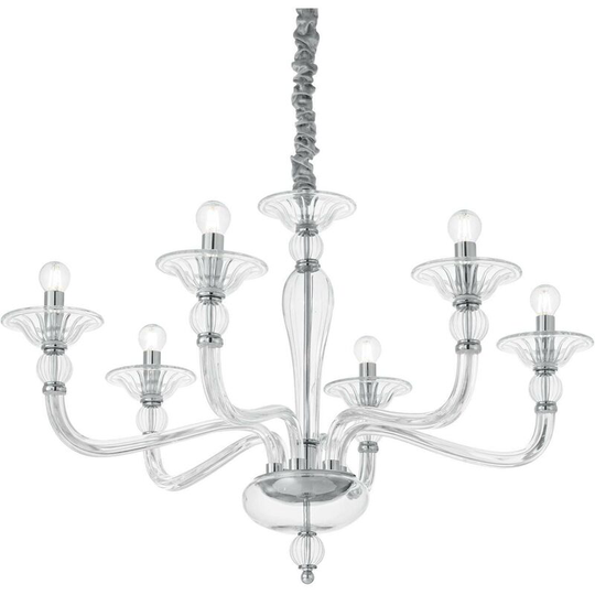 Ideal Lux Lighting - Ideal Lux Danieli - 6 Light Pendant Light Trasparent, E14