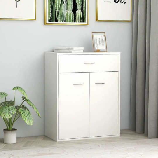 Sideboard White 60x30x75 cm Chipboard - White