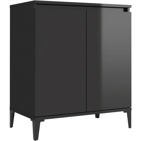 Sideboard High Gloss Black 60x35x70 cm Engineered Wood vidaXL - Black