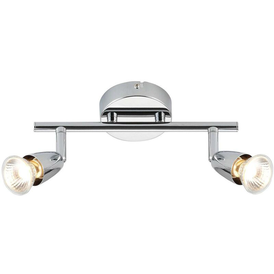 Endon Directory Lighting - Endon - 2 Light Adjustable Spotlight Chrome, GU10