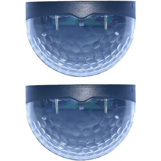 Aougo - Solar Fence Lights, Solar Patio Lights, 6LED Semi-Circular Table Step Light, Outdoor Garden Decor Lighting for Patio Patio Steps