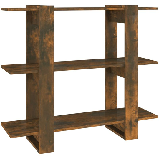 Book Cabinet/Room Divider Smoked Oak 100x30x87 cm Vidaxl Brown