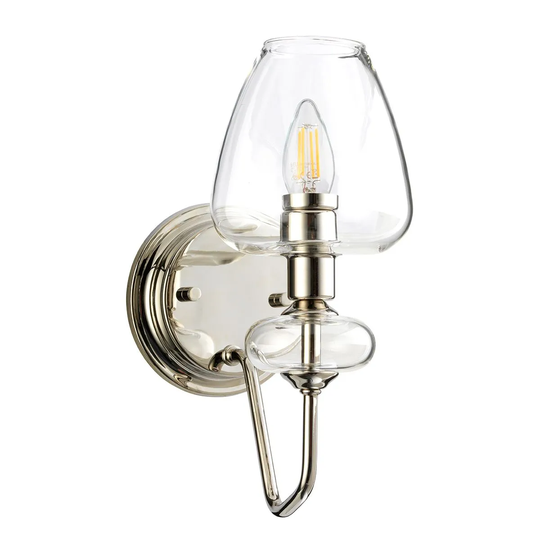 Elstead Lighting Armand 1 Light Wall Light Polished Nickel
