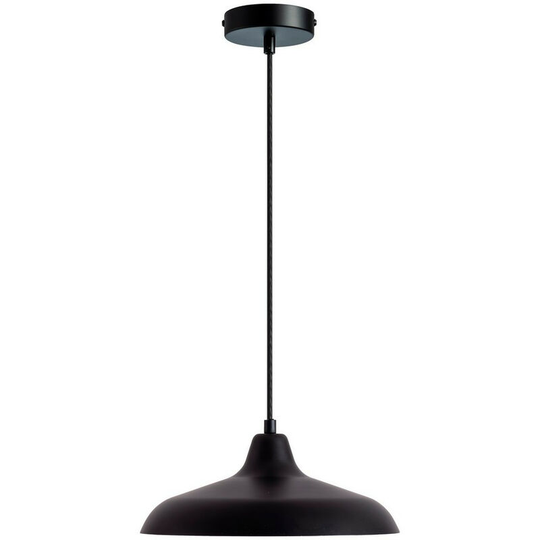 Dyberg Larsen Futura Black, White Dome Pendant Ceiling Light 30cm