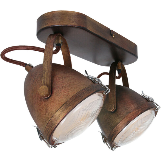 Sienna Lighting - Sienna Paco Ceiling Light Brown Spotted